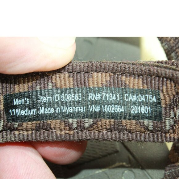 LL Bean Katahdin Brown Nylon Adjustable Hook & Loop Strappy Sandals Size 11 M